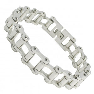 Stainless Steel Silver Motorcycle Chain Bracelet 10mm