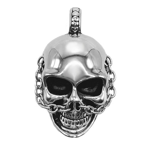 Stainless Steel Chained Skull Head Pendant