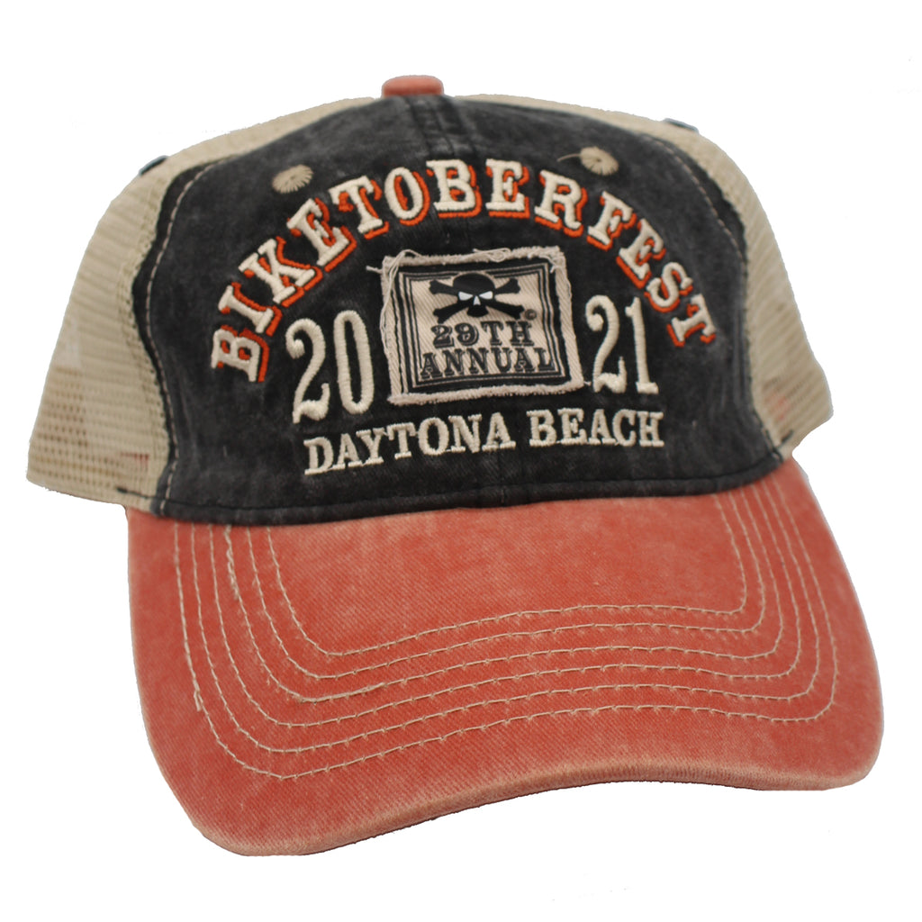 2021 Biketoberfest Daytona Beach Skull Stamp Hat