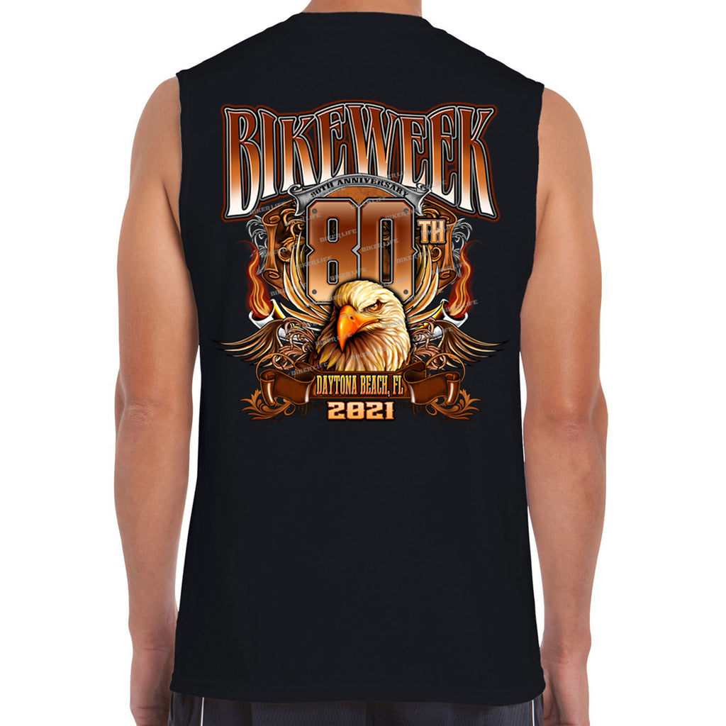 2021 Bike Week Daytona Beach Big Banner Eagle Muscle Shirt