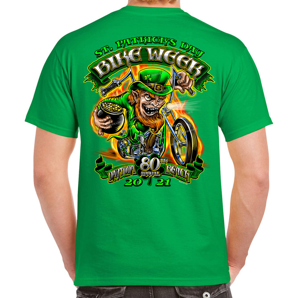 2021 Bike Week Daytona Beach Fiery Leprechaun T-Shirt