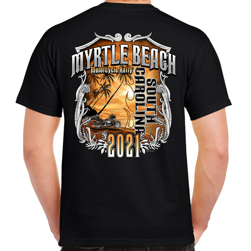 2021 Myrtle Beach Motorcycle Rally Biker Sunset Dream T-Shirt