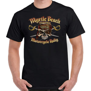 2021 Myrtle Beach Motorcycle Rally Pirate Skull T-Shirt
