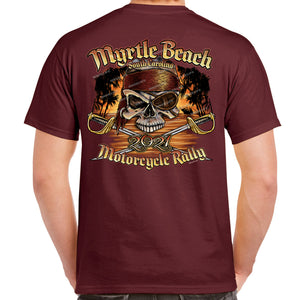 2021 Myrtle Beach Motorcycle Rally Pirate Skull T-Shirt
