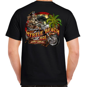 2021 Myrtle Beach Motorcycle Rally Pirate Beach Rider T-Shirt