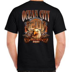 2021 Ocean City Rally Week Big Banner Eagle T-Shirt