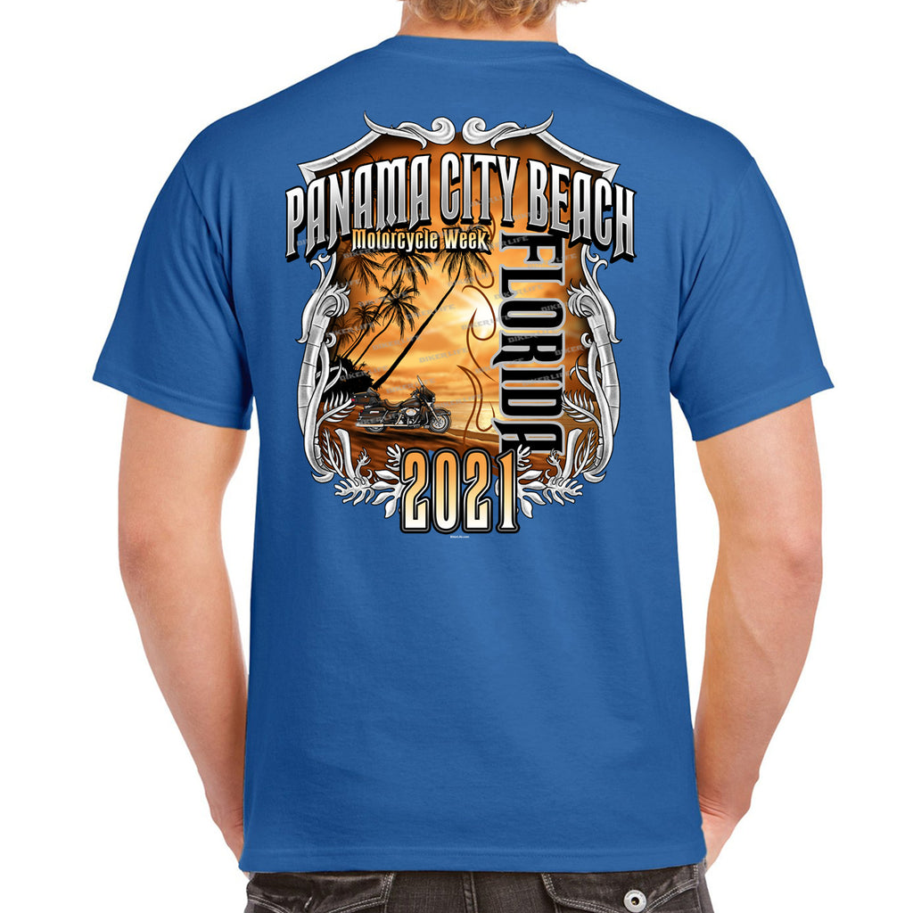 2021 Panama City Beach Rally Week Biker Sunset Dream T-Shirt