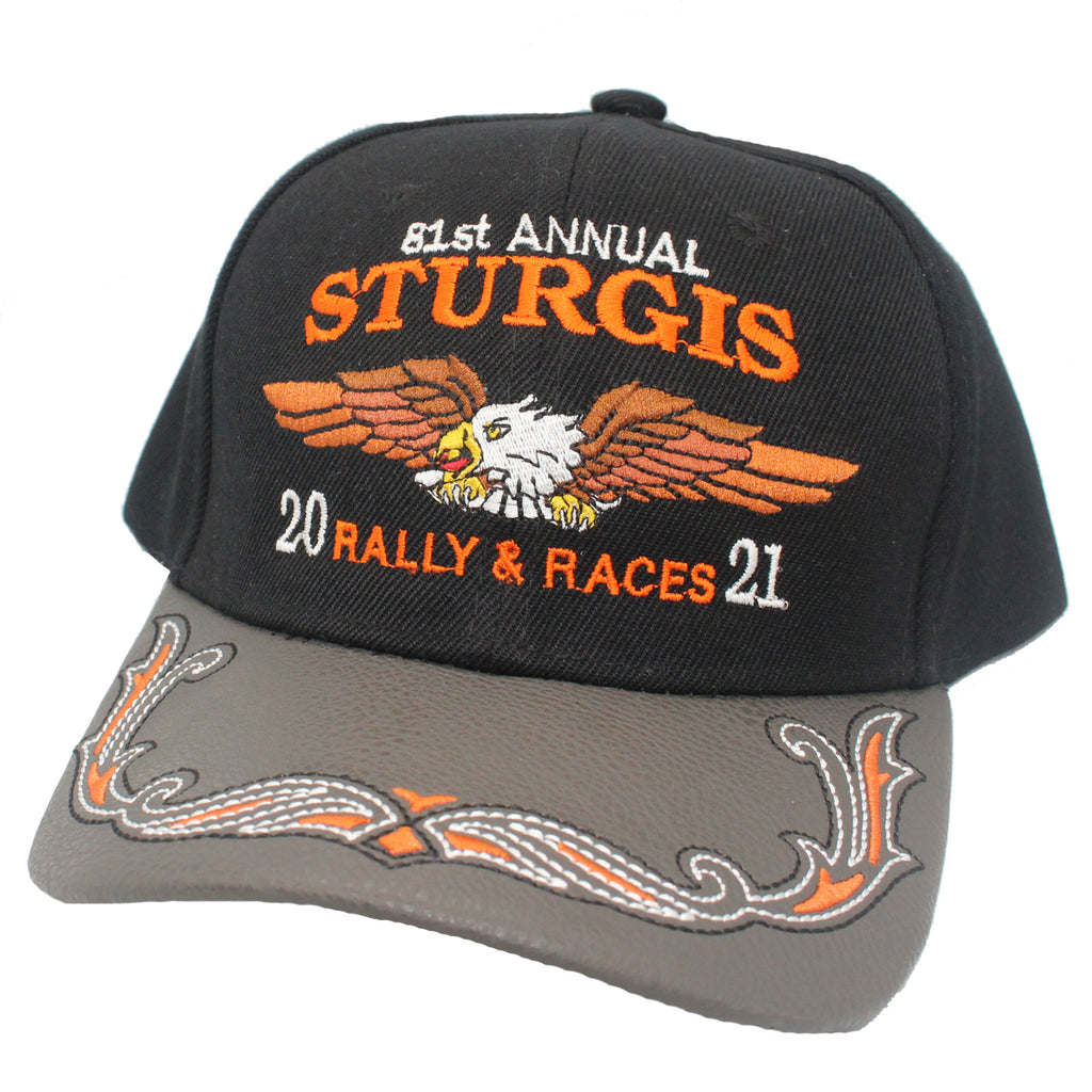 2021 Sturgis Motorcycle Rally Embroidered Eagle Flight Western Hat