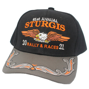 2021 Sturgis Motorcycle Rally Embroidered Eagle Flight Western Hat