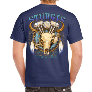 2021 Sturgis Motorcycle Rally Motorhead Skull Dreamcatcher T-Shirt