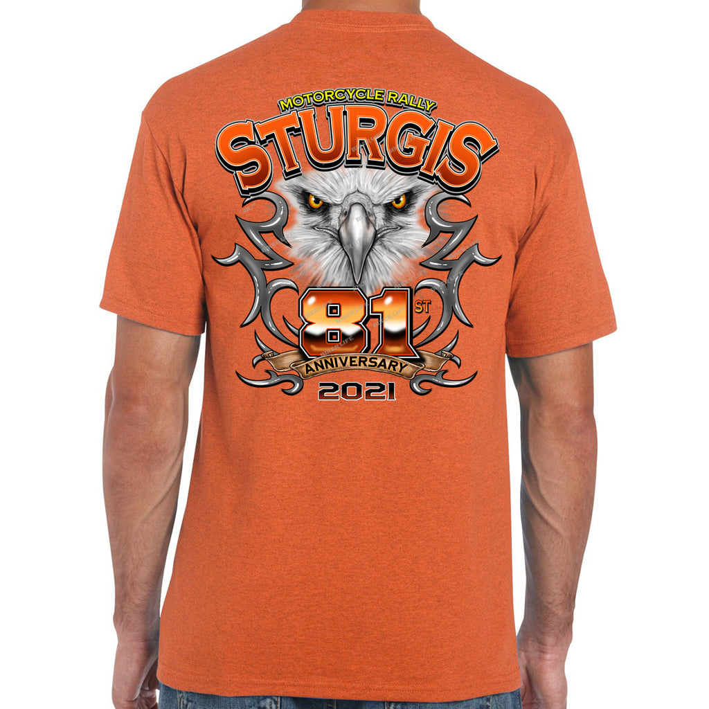 2021 Sturgis Motorcycle Rally 81st Anniversary Chrome Eagle T-Shirt