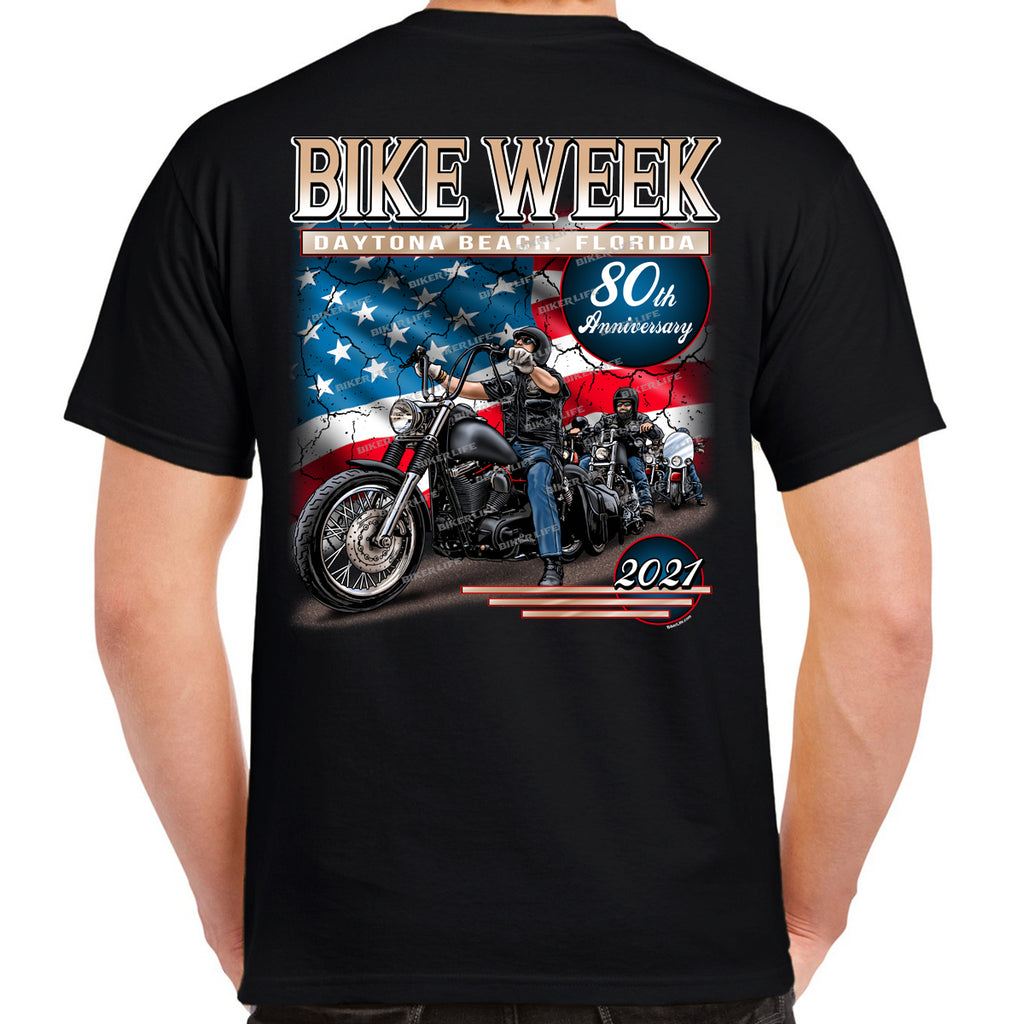 2021 Bike Week Daytona Beach American Biker T-Shirt