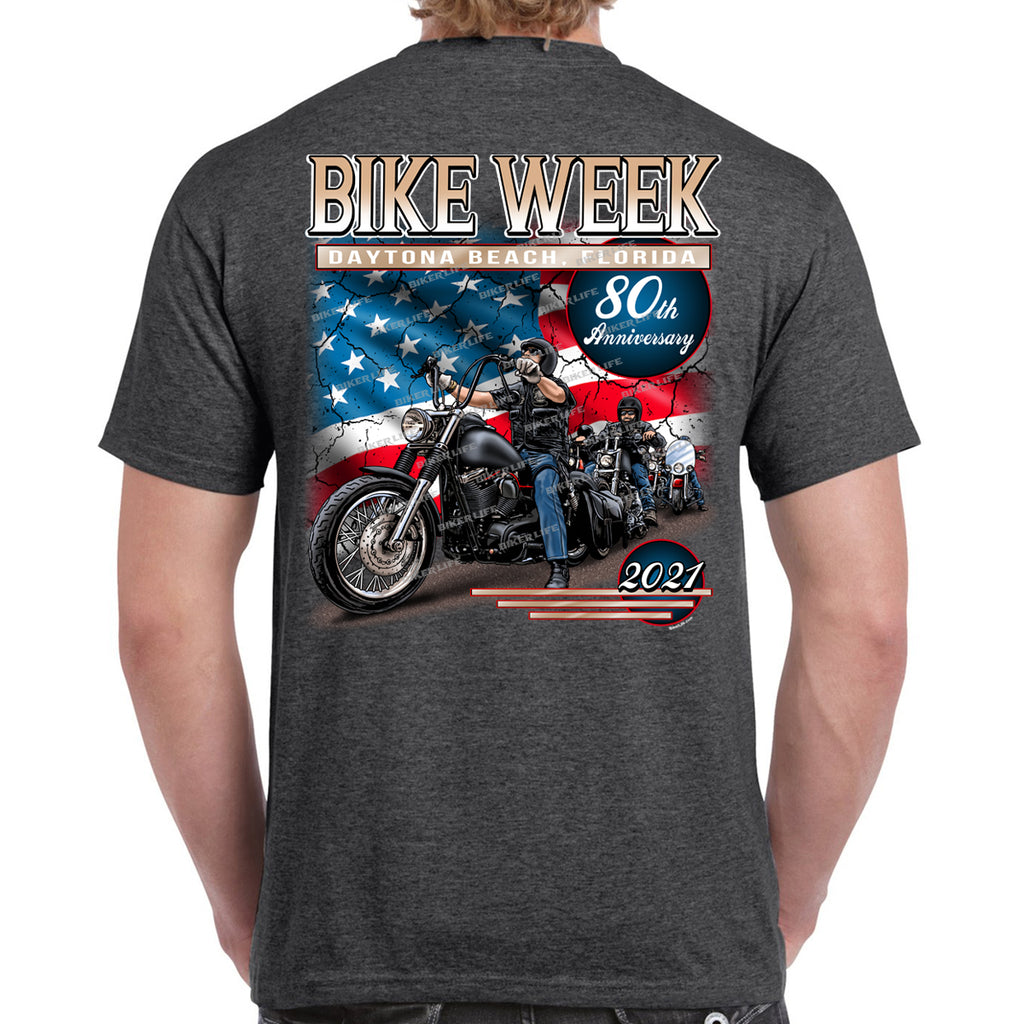 2021 Bike Week Daytona Beach American Biker T-Shirt