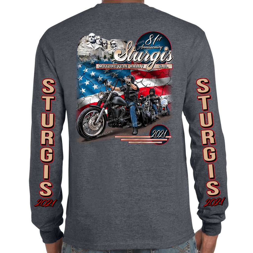 2021 Sturgis Motorcycle Rally American Bikers Long Sleeve