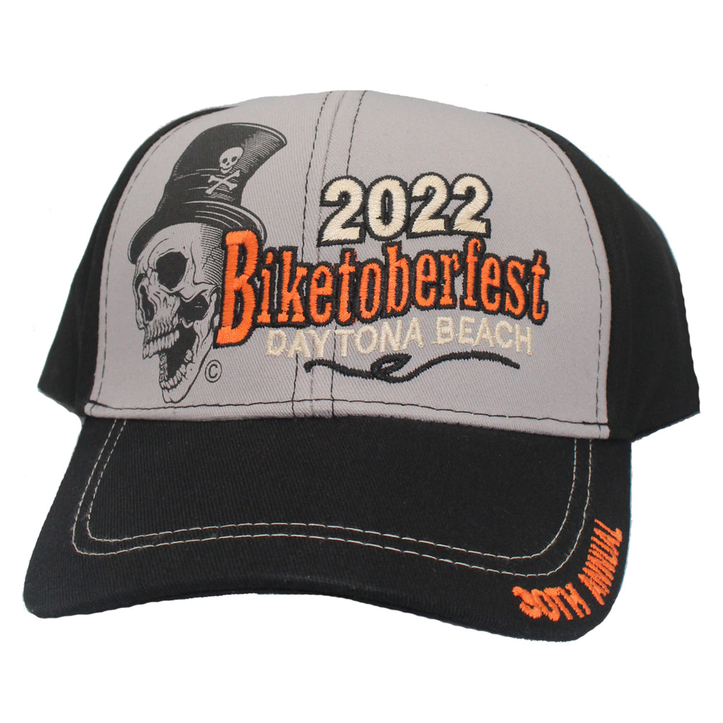 2022 Biketoberfest Daytona Beach Mad Hatter Skull Hat