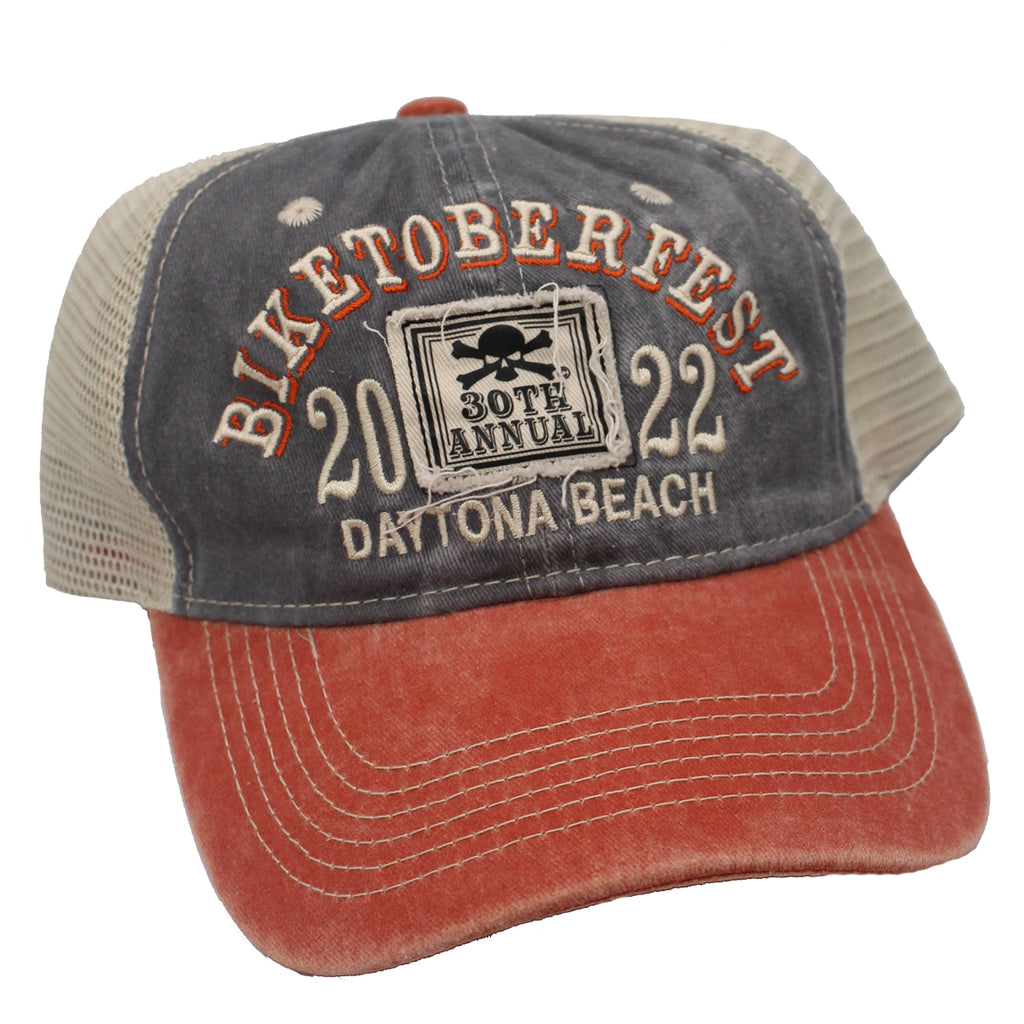 2022 Biketoberfest Daytona Beach Skull Stamp Hat