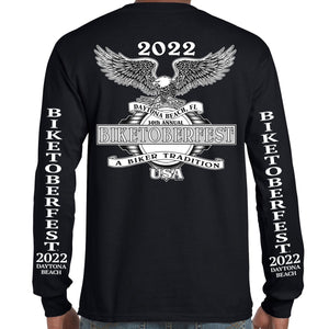 2022 Biketoberfest Daytona Beach Traditional Biker Long Sleeve T-Shirt
