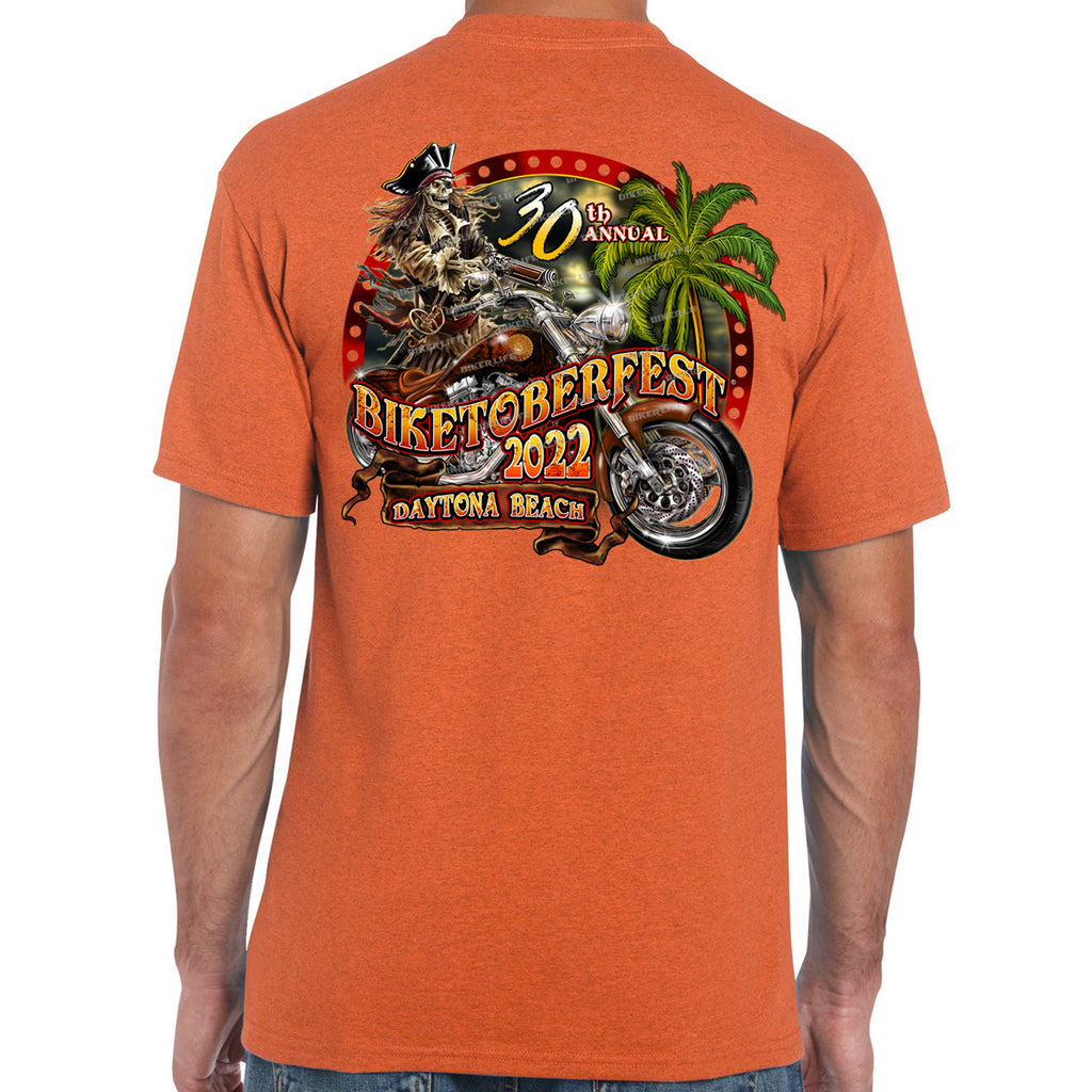 2022 Biketoberfest Daytona Beach Pirate Beach Rider T-Shirt