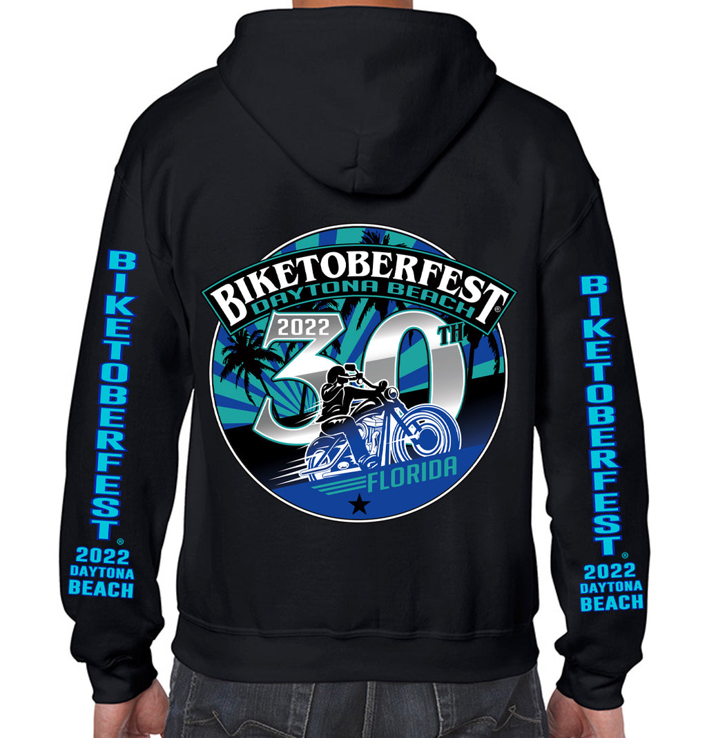 2022 Biketoberfest Daytona Beach Official Logo Zip Up Hoodie