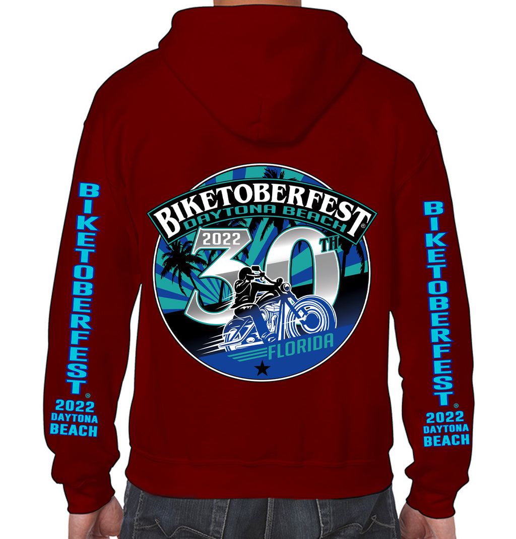 2022 Biketoberfest Daytona Beach Official Logo Zip Up Hoodie