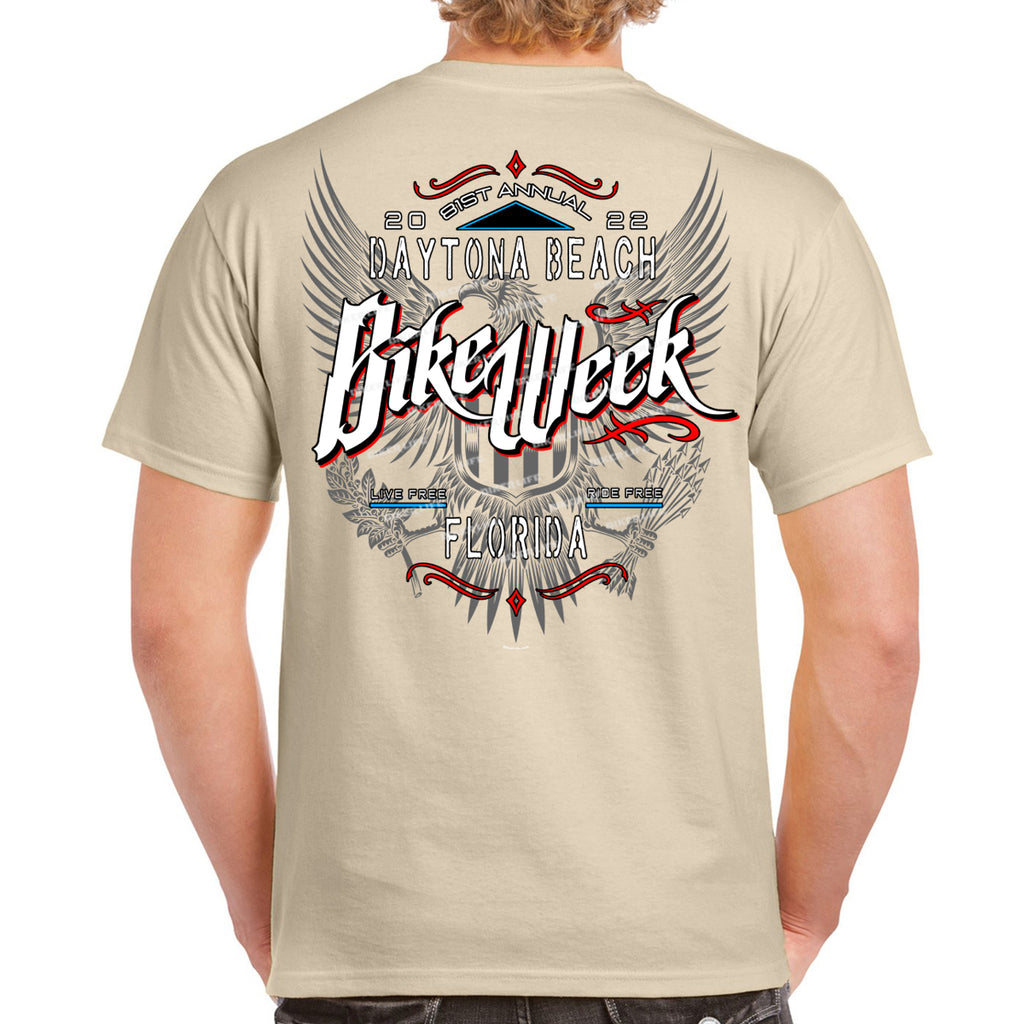 2022 Bike Week Daytona Beach Fighting Eagle T-Shirt