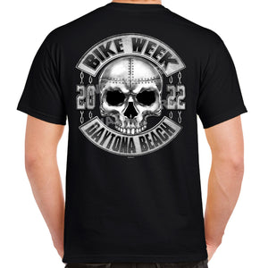 2022 Bike Week Daytona Beach Iron Chain Skull T-Shirt