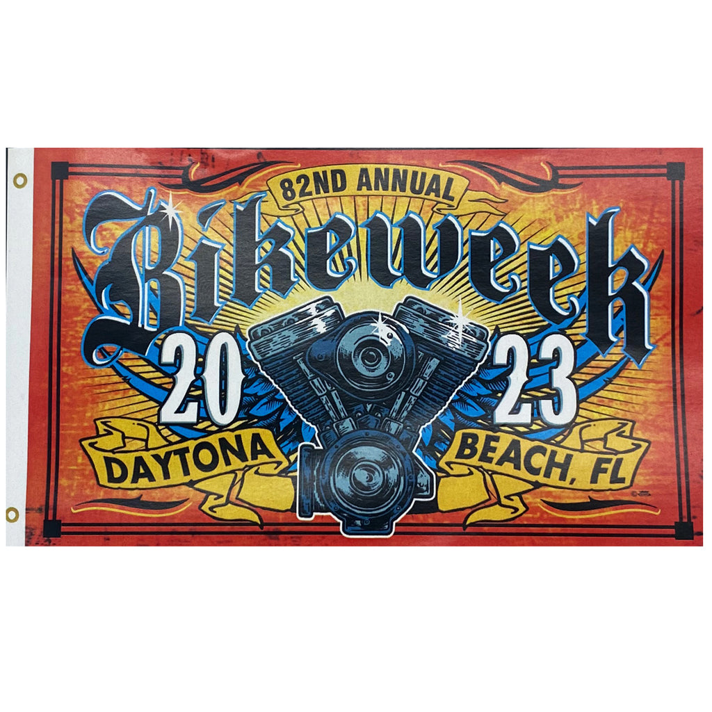 2023 Bike Week Daytona Beach 82nd Anniversary Engine Flag