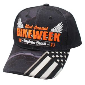 2023 Bike Week Daytona Beach Hexa Grid Wings Hat