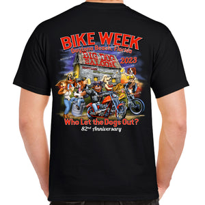 2023 Bike Week Daytona Beach Who Let The Dogs Out T-Shirt
