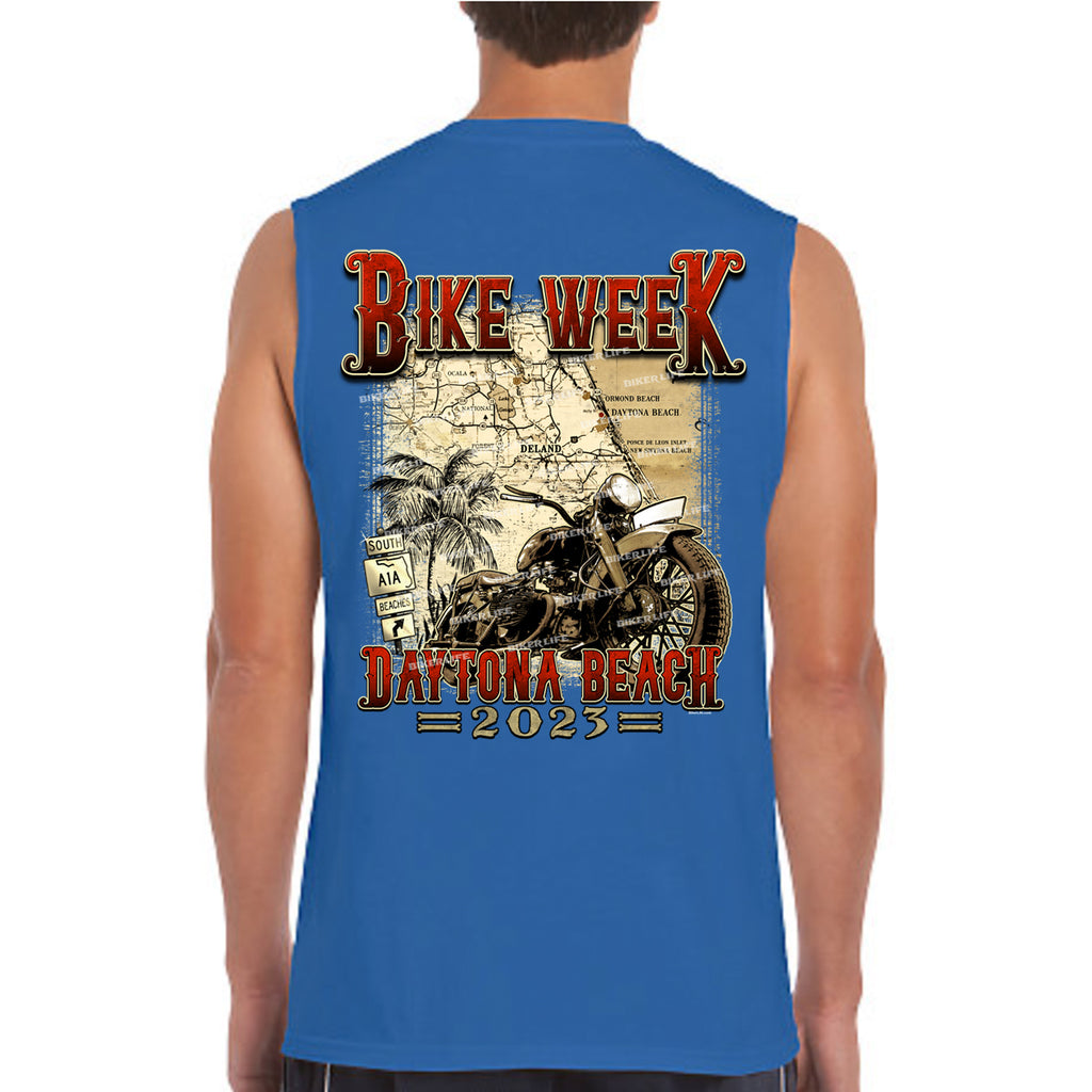 2023 Bike Week Daytona Beach Vintage Map Muscle Shirt