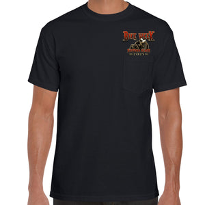 2023 Bike Week Daytona Beach Vintage Map Pocket T-Shirt