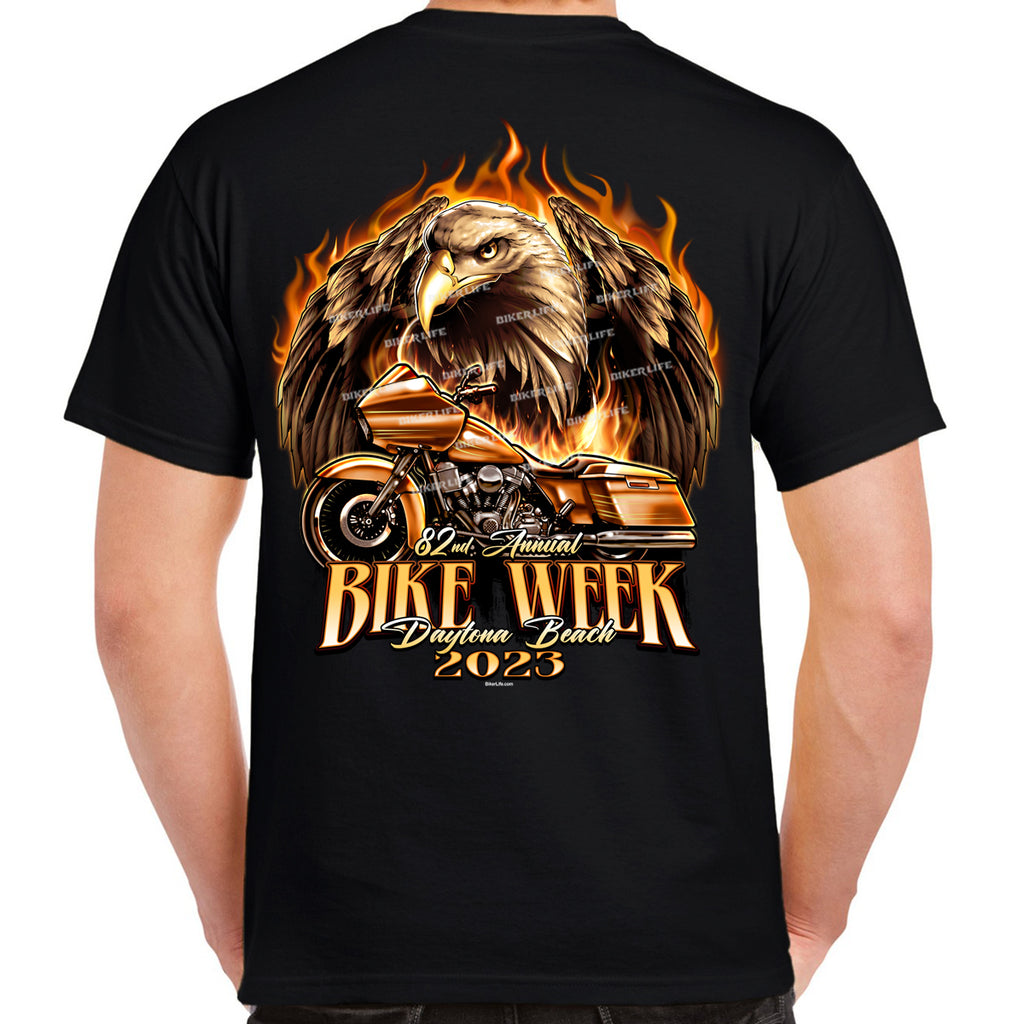 2023 Bike Week Daytona Beach Freedom Flame Bagger T-Shirt