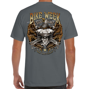2023 Bike Week Daytona Beach Flying V Twin Eagle Pocket T-Shirt