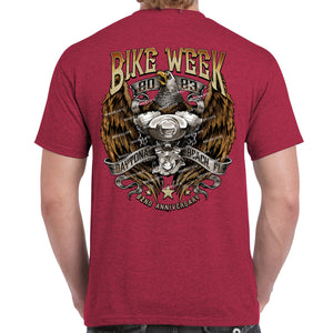 2023 Bike Week Daytona Beach Flying V Twin Eagle T-Shirt