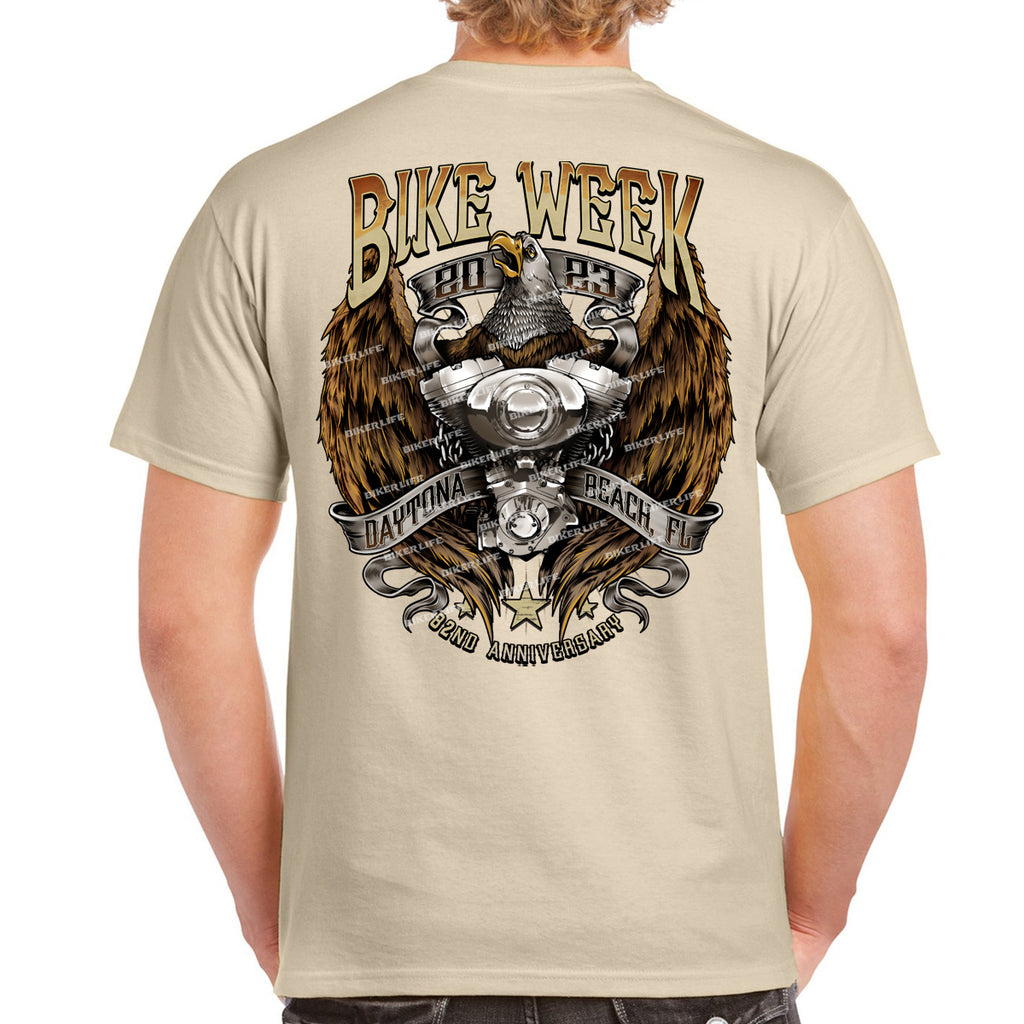 2023 Bike Week Daytona Beach Flying V Twin Eagle T-Shirt