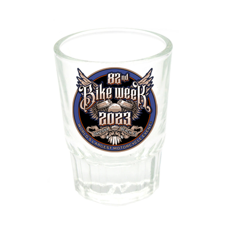 2023 Bike Week Daytona Beach Official Logo Whiskey Shot Glass