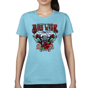 Ladies 2023 Bike Week Daytona Beach Engine Heart T-Shirt
