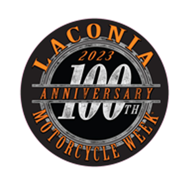 2023 Laconia Motorcycle Week Circle Year Decal Sticker