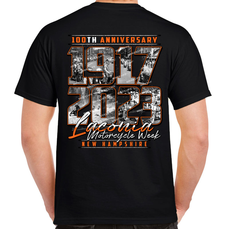 2023 Laconia Motorcycle Week Vintage Years 100th Anniversary T-Shirt