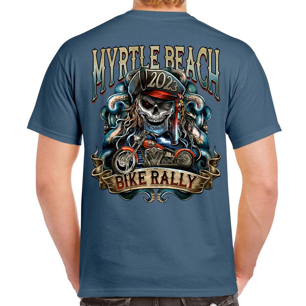 2023 Myrtle Beach Bike Rally Kraken Skull T-Shirt