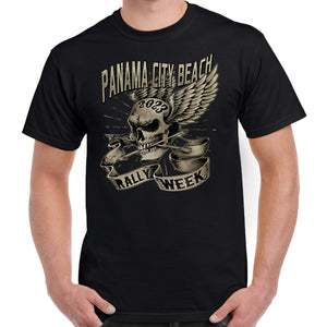 2023 Panama City Beach Rally Week Bow & Arrow Skull T-Shirt