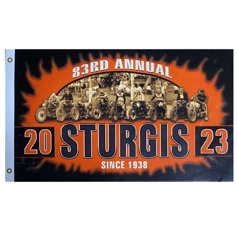 2023 Sturgis Motorcycle Rally 83rd Anniversary Vintage Riders Flag
