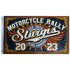 2023 Sturgis Motorcycle Rally Script Wings Flag