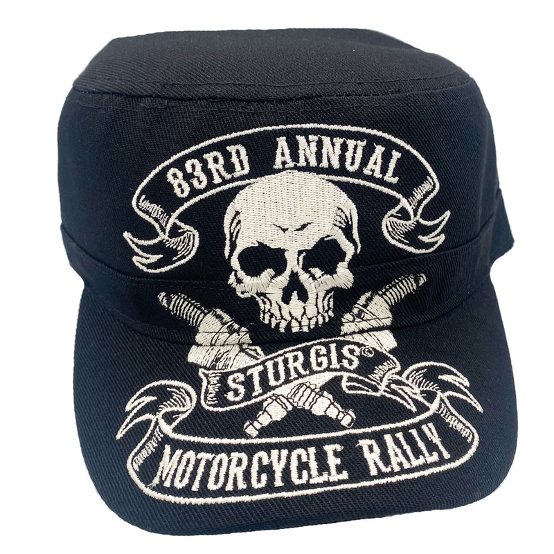 2023 Sturgis Motorcycle Rally Ribbon Piston Skull Conductor Cap / Hat