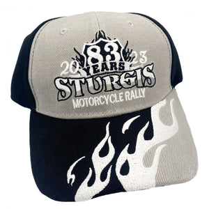 2023 Sturgis Motorcycle Rally Chrome Flame Hat
