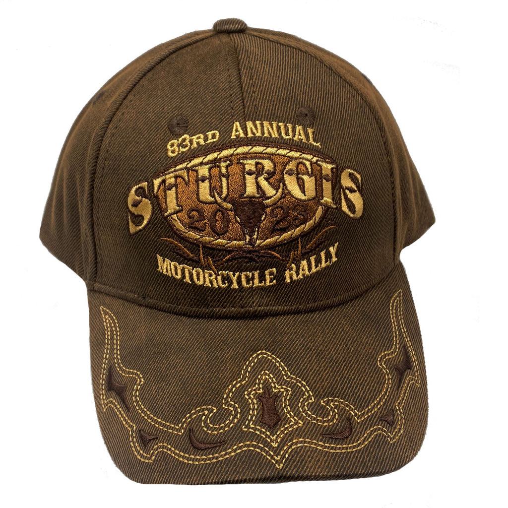 2023 Sturgis Motorcycle Rally Western Outdoors Oil Stained Hat