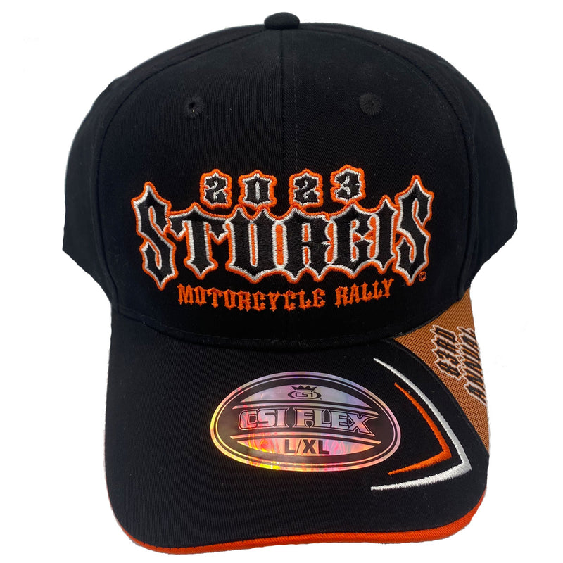 2023 Sturgis Motorcycle Rally Orange Crush Embroidered Flexfit Hat