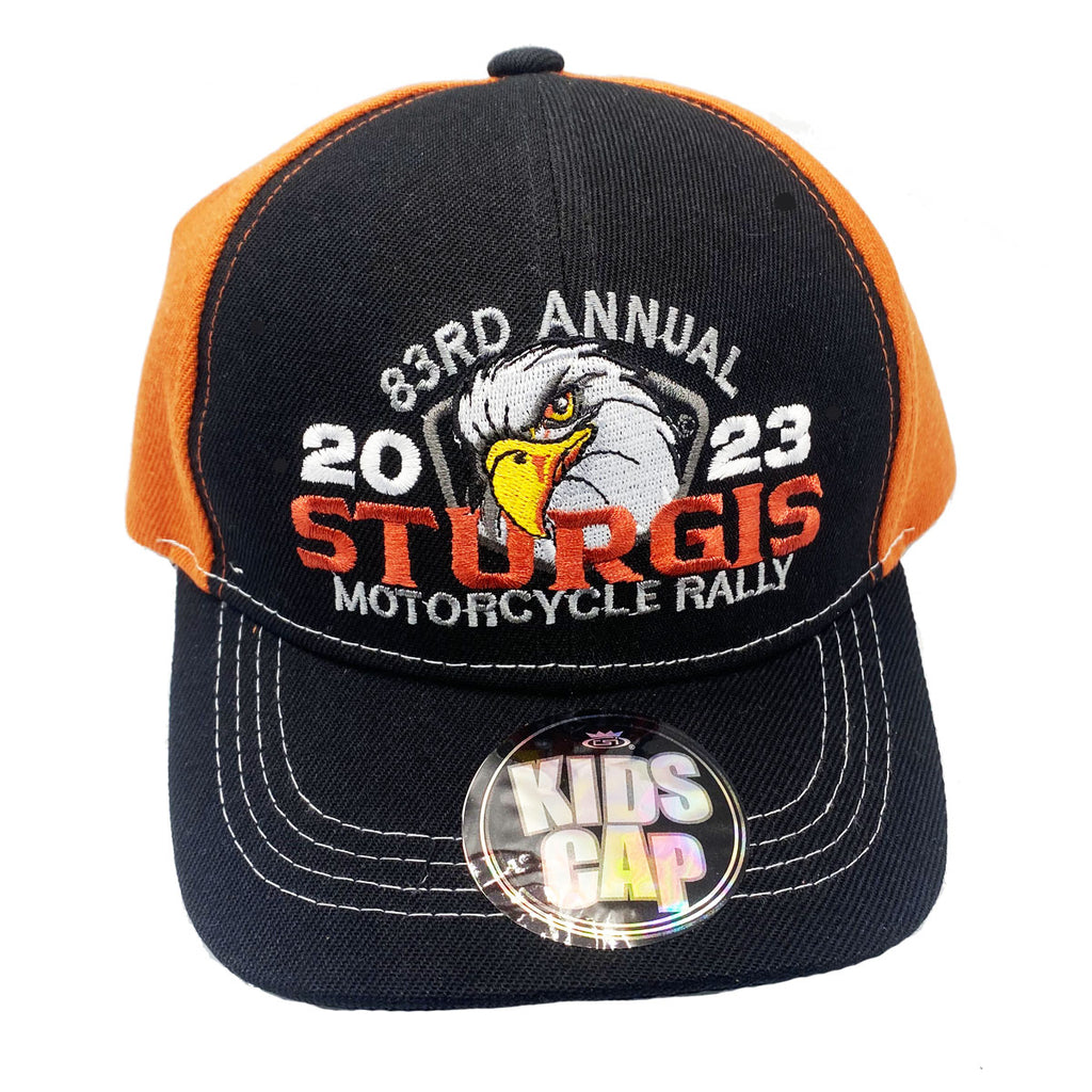 Kids 2023 Sturgis Motorcycle Rally Shield Eagle Hat