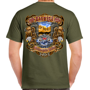2023 Sturgis Motorcycle Rally Mt. Rushmore Eagle Tribal T-Shirt