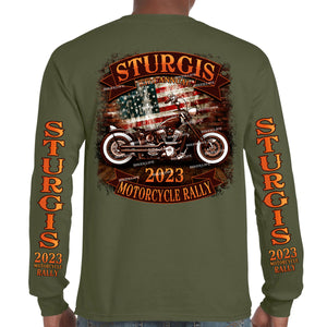 2023 Sturgis Motorcycle Rally Rockin' Bike USA Long Sleeve
